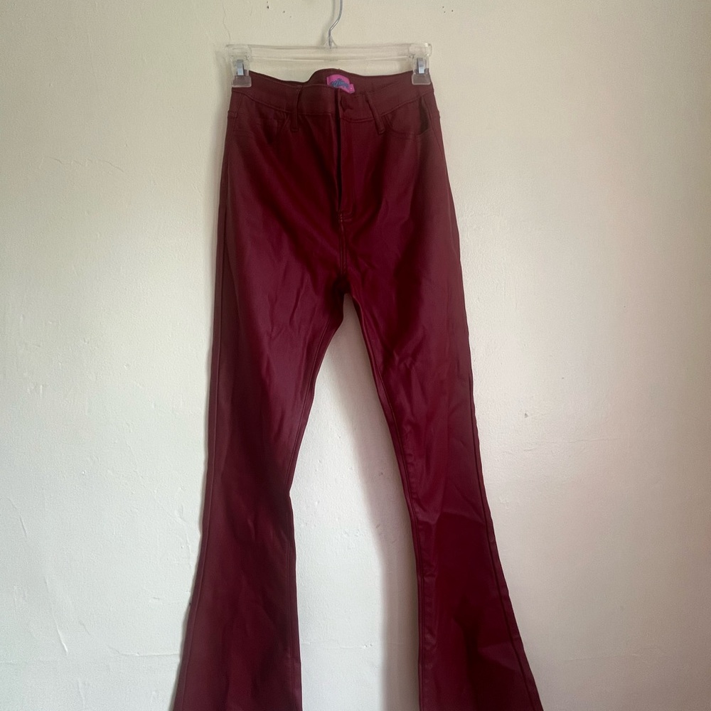Edikted Deep Red Flared Pants